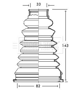 BORG & BECK Paljekumisarja, vetoakseli BCB2226